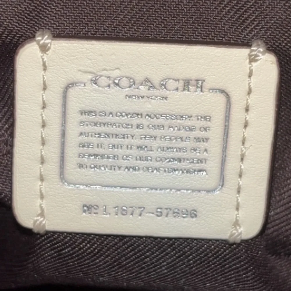 Coach Cream Studded Satchel with Matching Wallet